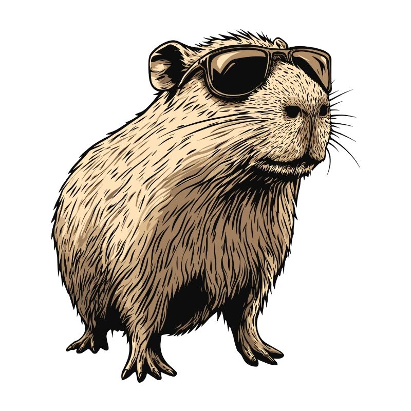 Capybara with sunglasses