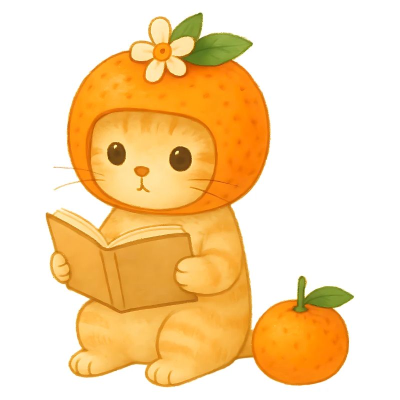 Chat ananas lecture avec fleurs
