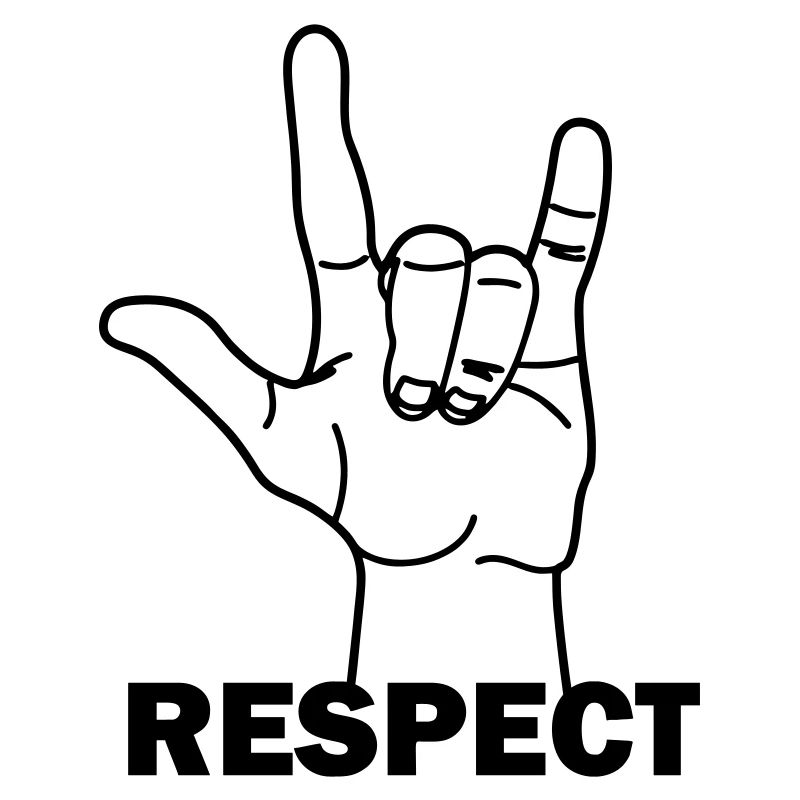 Respect des gestes de la main avec le texte RESPECT