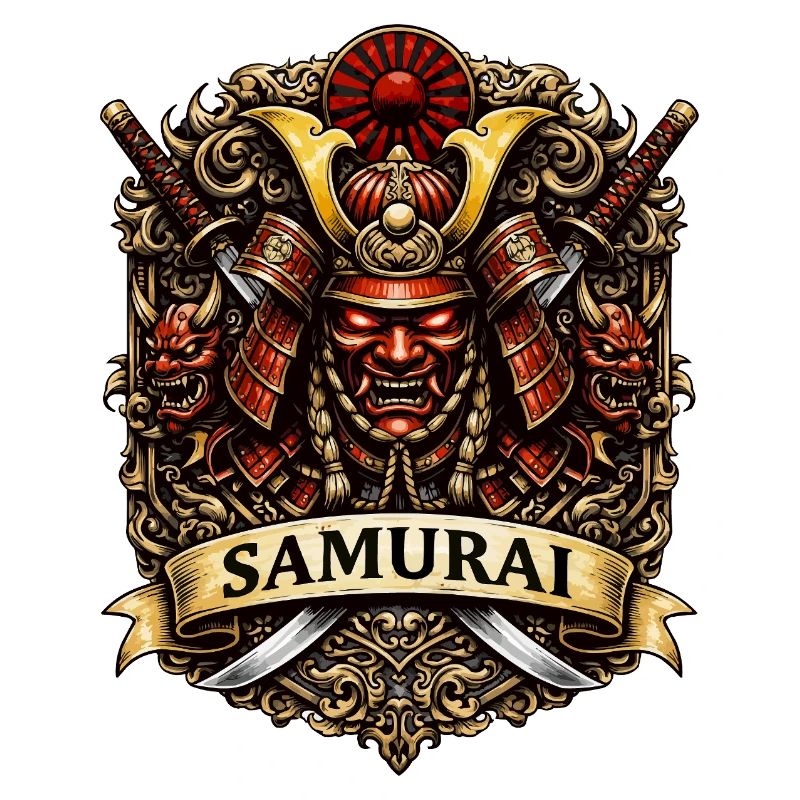 Samurai Wappen Kriegerkunst