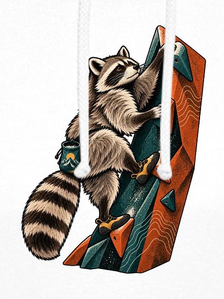 Bouldernder Waschbär