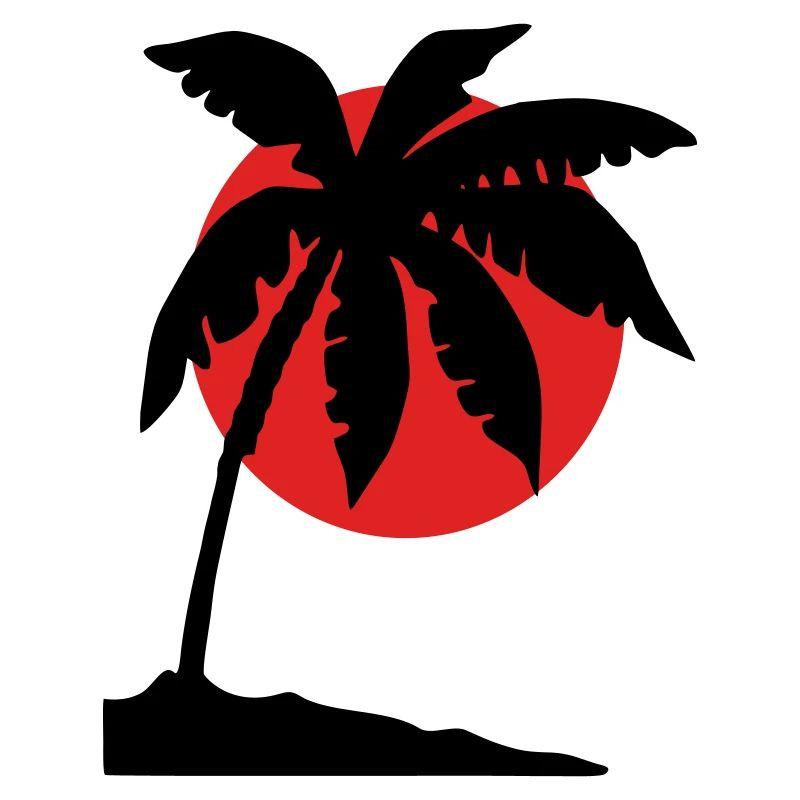 Palm Tree Sunset – Tropical Silhouette