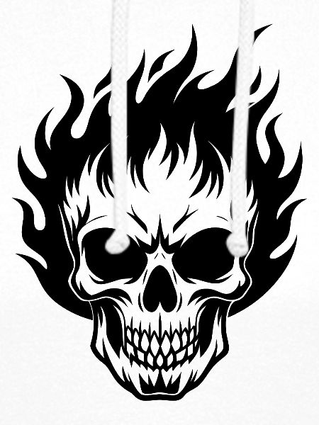 Flammender Schädel