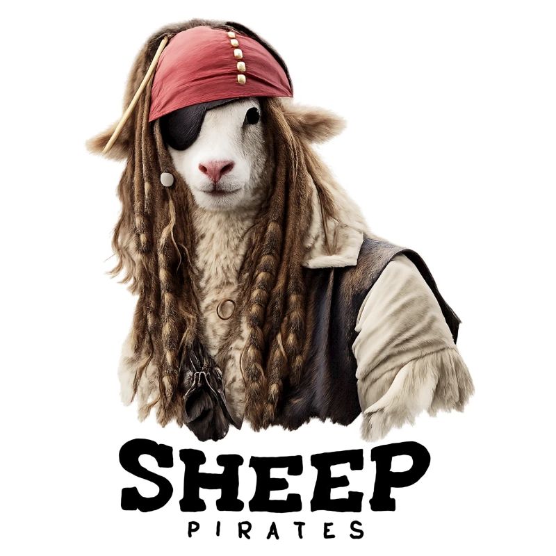 Pirate Sheep with Dreadlocks