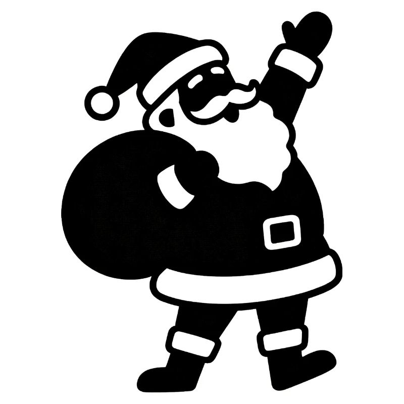 Weihnachtsmann Silhouette mit Sack