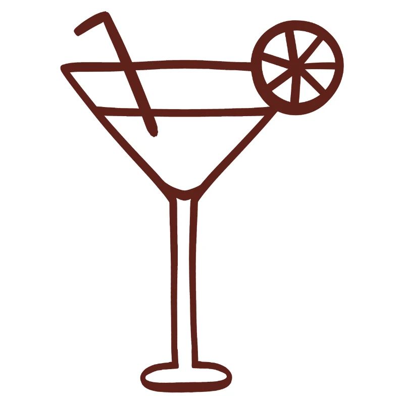 Art de lignes de cocktail minimaliste