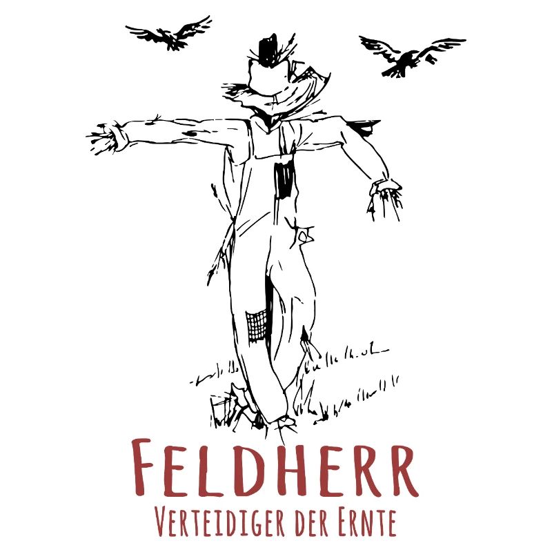 Feldherr Vogelscheuche Lustiger Ernte Spruch