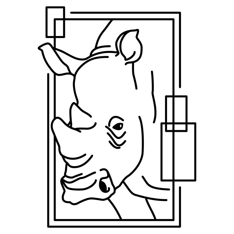 Rhinocéros en conception géométrique