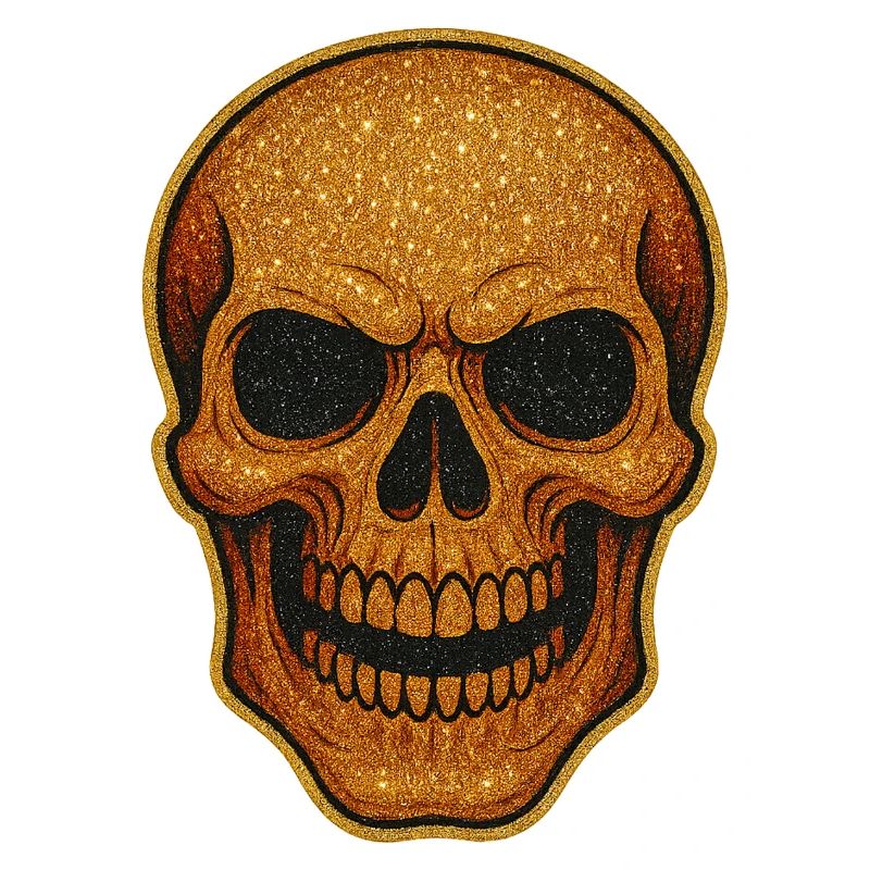 Glitzernder Goldschädel Schädel-Design