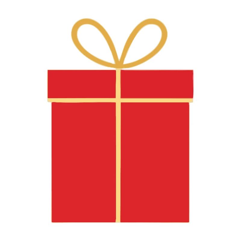 Weihnachtsgeschenk, rote Geschenkbox