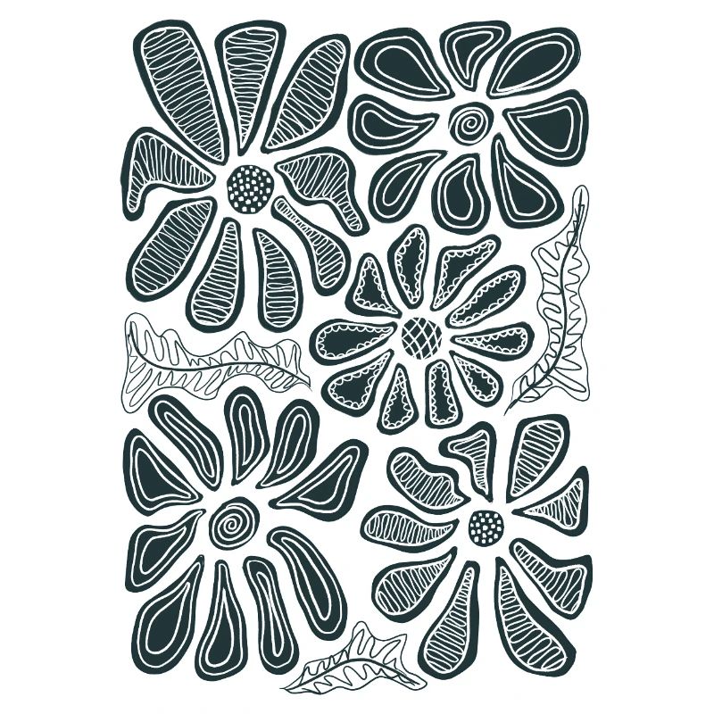 Doodle Daisy Bloom Blumen-Skizze