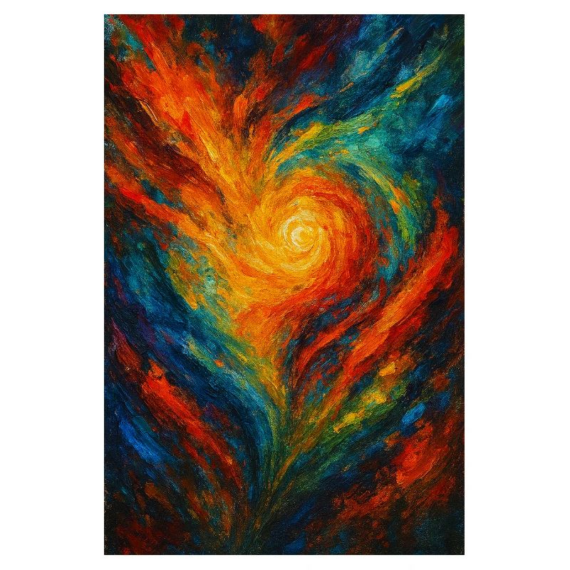 Vortex Chromatique Abstrait Feu