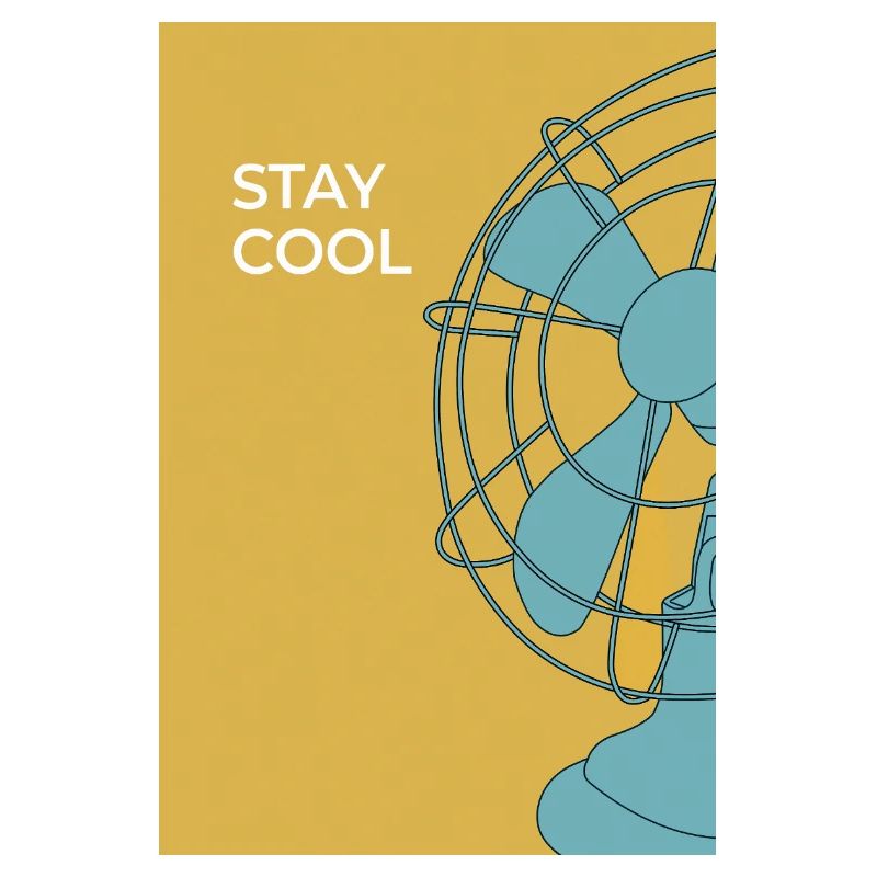 Stay Cool – Modernes Ventilator Poster