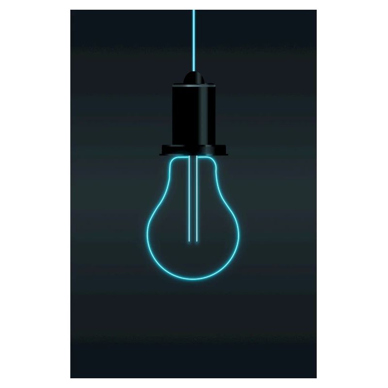 Neon Light Bulb – Electric Blue Idea