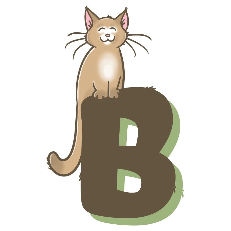 Katze Buchstabe B