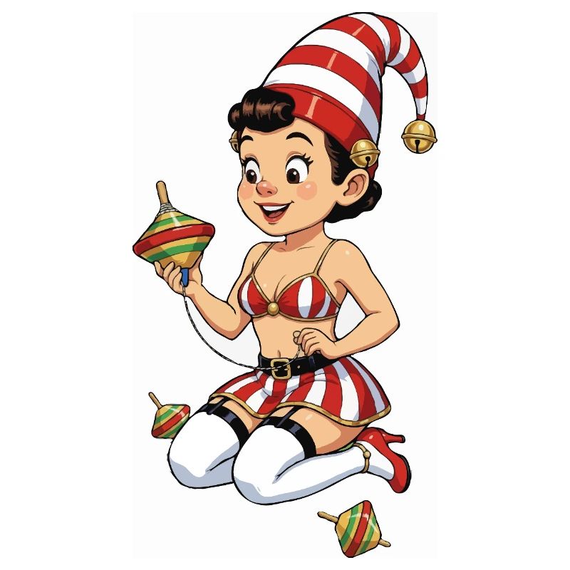 Leprechaun-Mädchen mit Kreisel