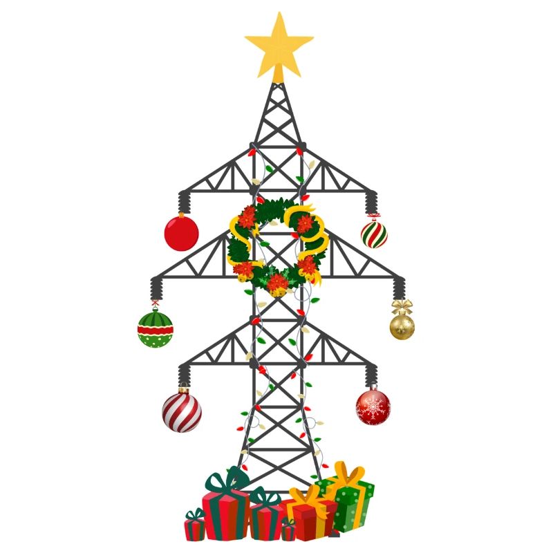 Christmas Power Pole