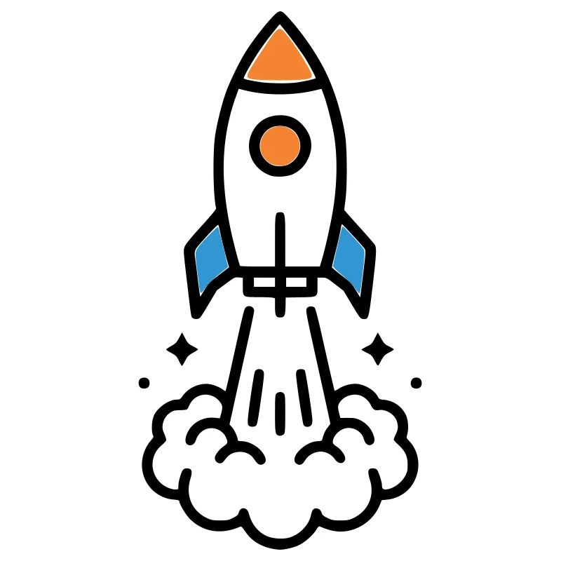 Rakete Start Weltraum Comic