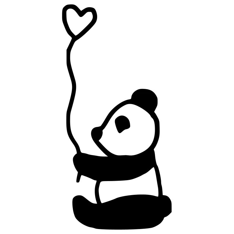 süßer Panda voller Liebe