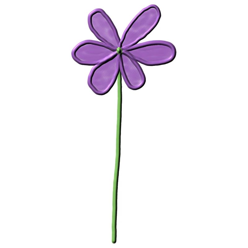Fleur violette avec un léger dégradé