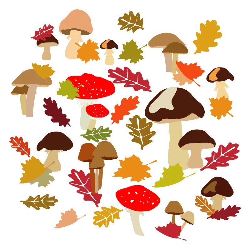Autumn Forest Mushroom Pattern