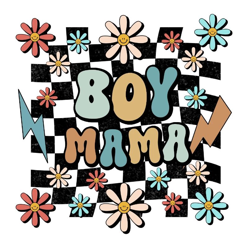 Boy Mama Blumen Muster Mutter Schwangerschaft