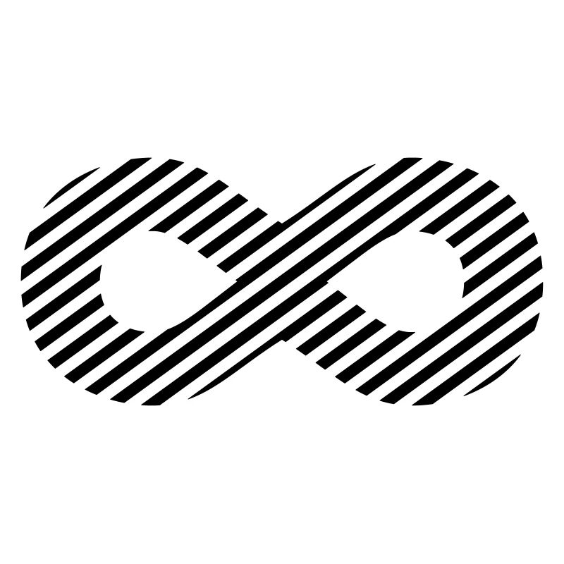 Infinity sign - pattern stripes