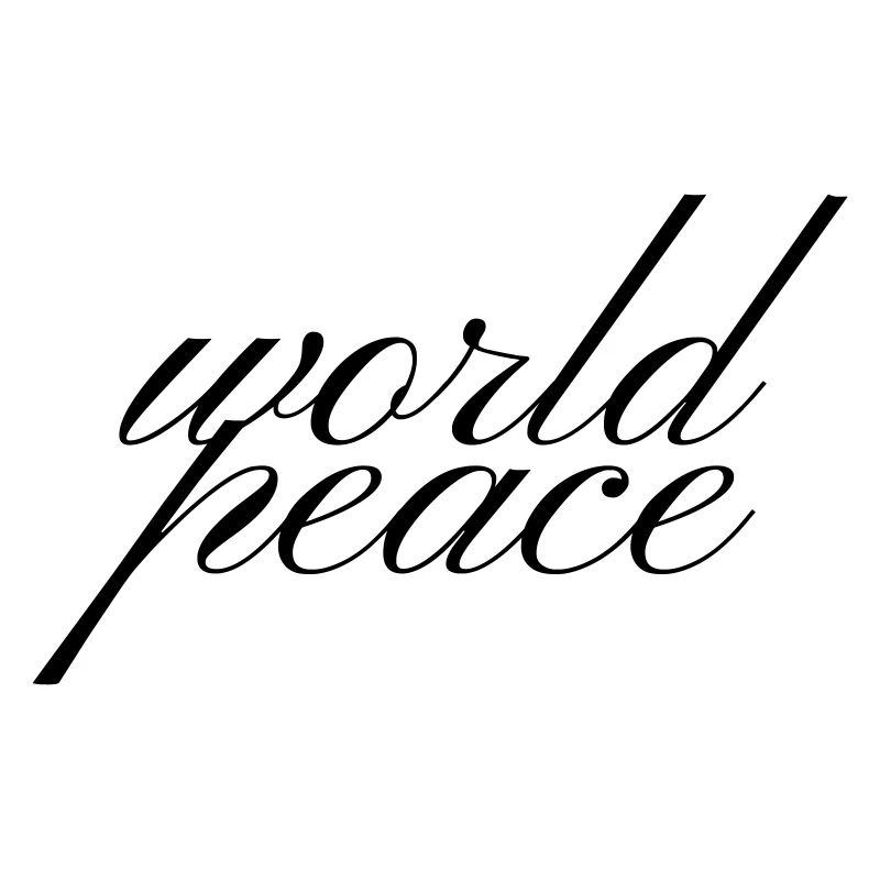 World Peace Inspirational Script T Shirt