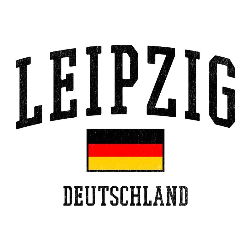 Leipzig Germany Design with flag