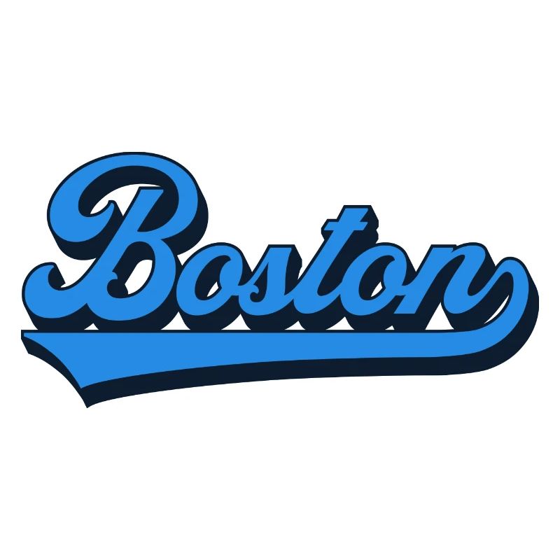 Boston Blue Script Rétro