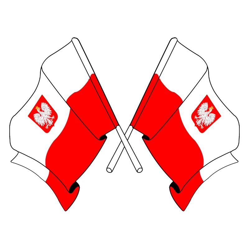 Two flags Poland