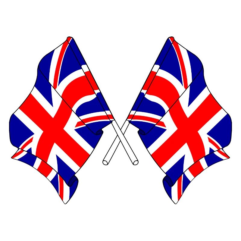 Two flags Great Britain