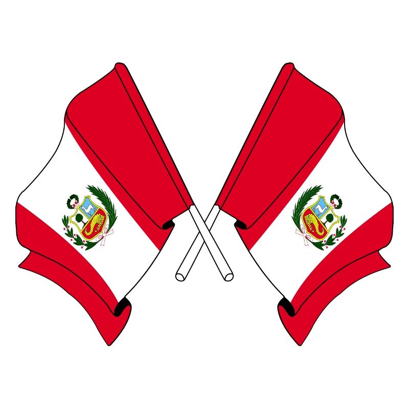 Deux drapeaux croisés du Pérou