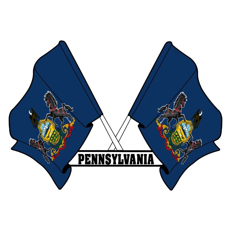 Two flags text PENNSYLVANIA