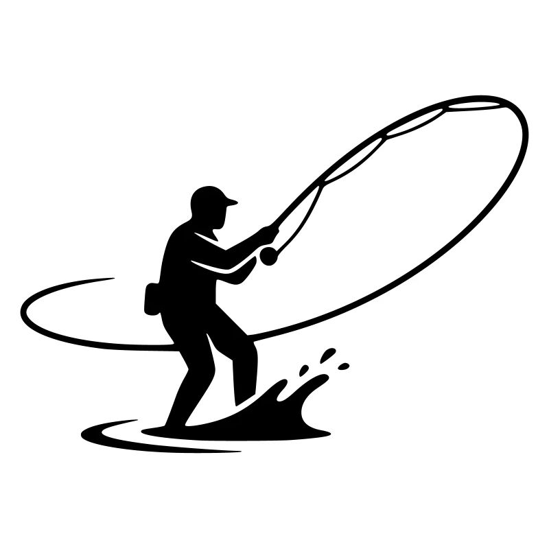 Vecteur de canne de lancer Angler dynamique