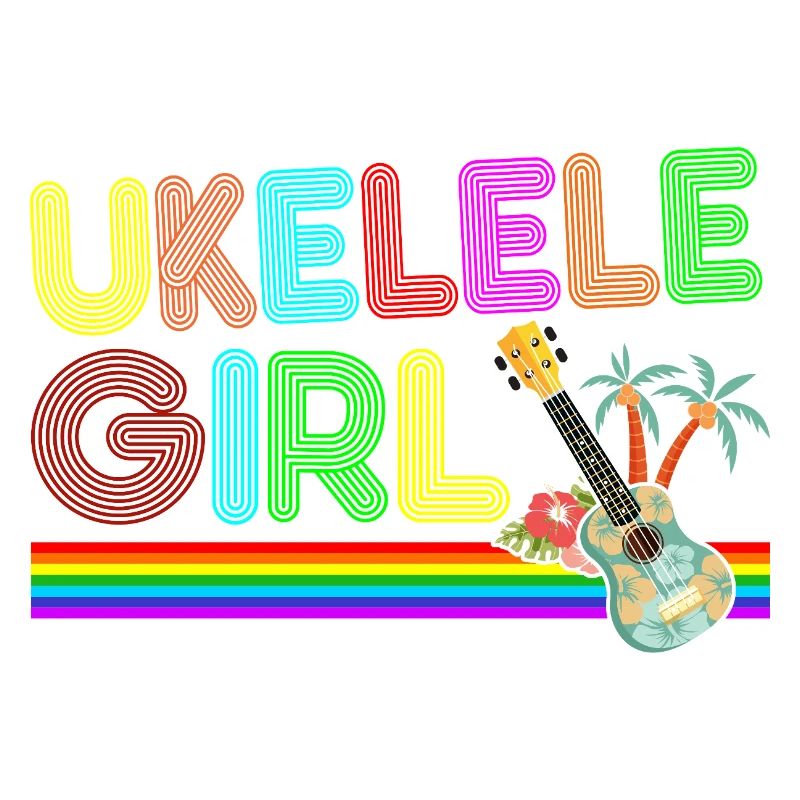 Hawaiian Ukulele Uke Retro 70s