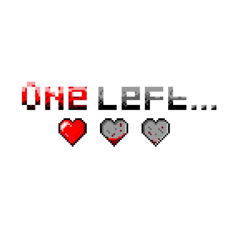 Pixel Art One Heart Left