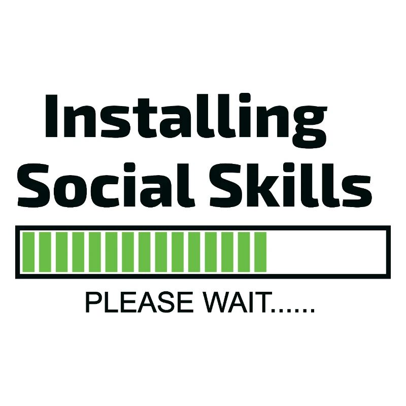 Computer installiert Social Skills Programmierer