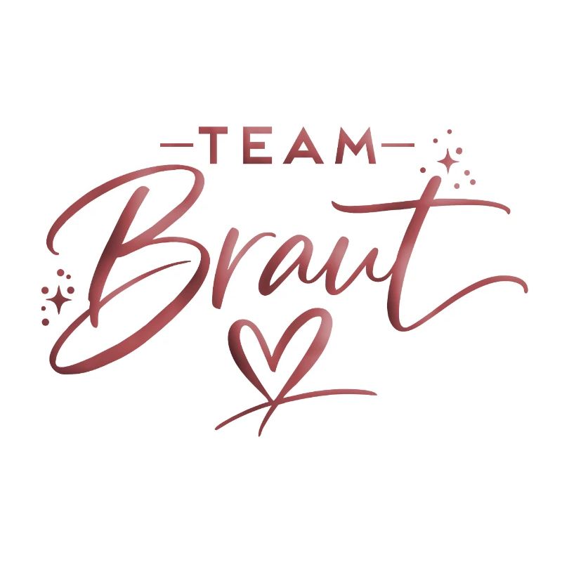Team Bride Script with Heart Logo