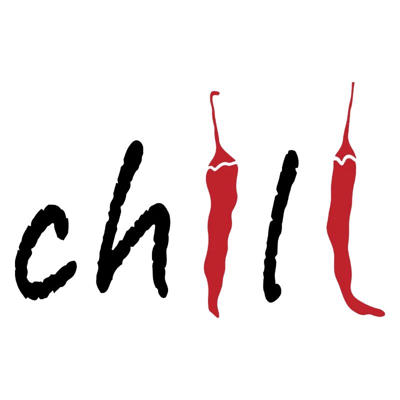Chili Pepper Minimal Spicy Typografie Lebensmitteldesign