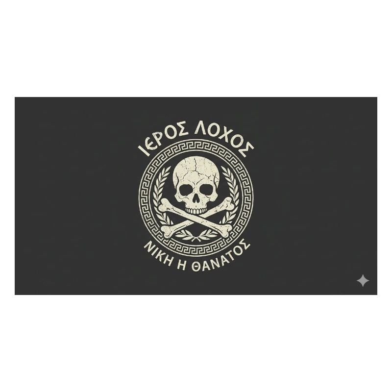 Skull in Laurel Circle Pattern