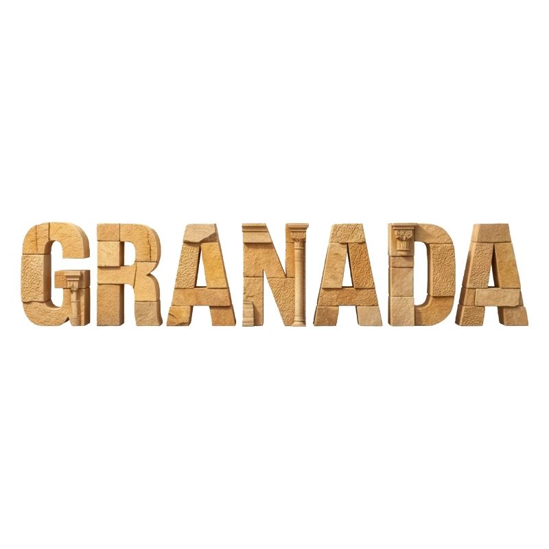 Typographie de l’architecture de Grenade