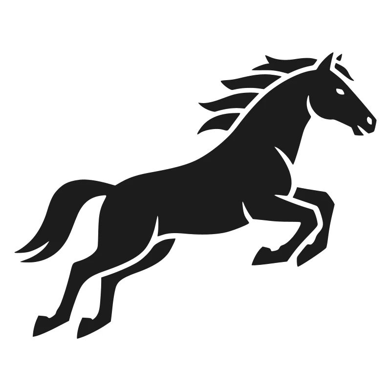 Silhouette du cheval cabré