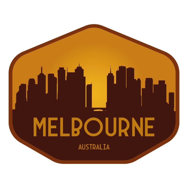 Melbourne Skyline Abzeichen