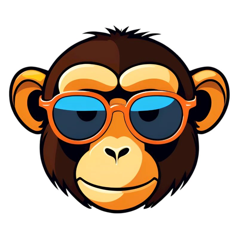 Cool monkey with sunglasses