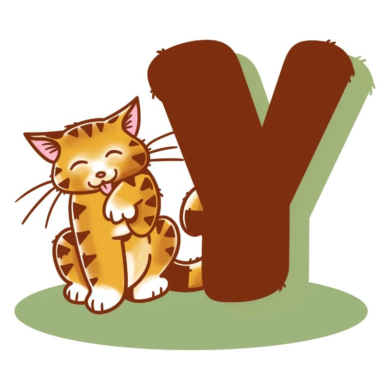 Katze Buchstabe Y