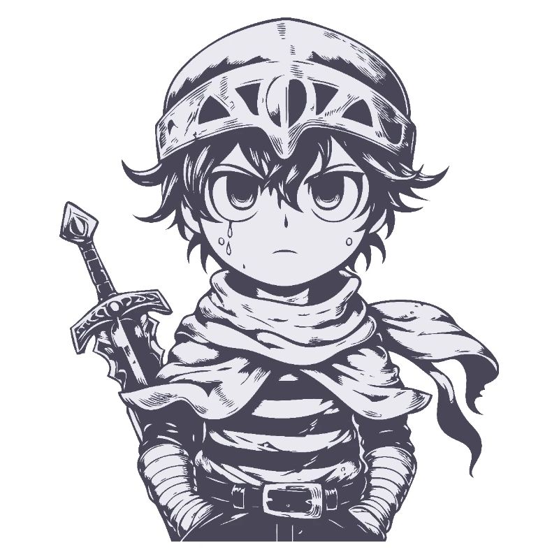 Petit chevalier de la forêt avec épée