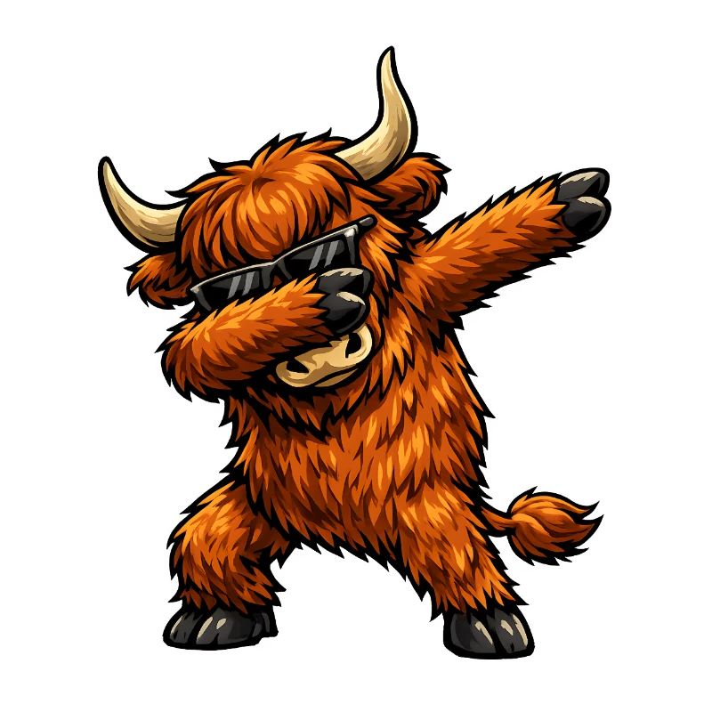 Dabbing Highland Cattle