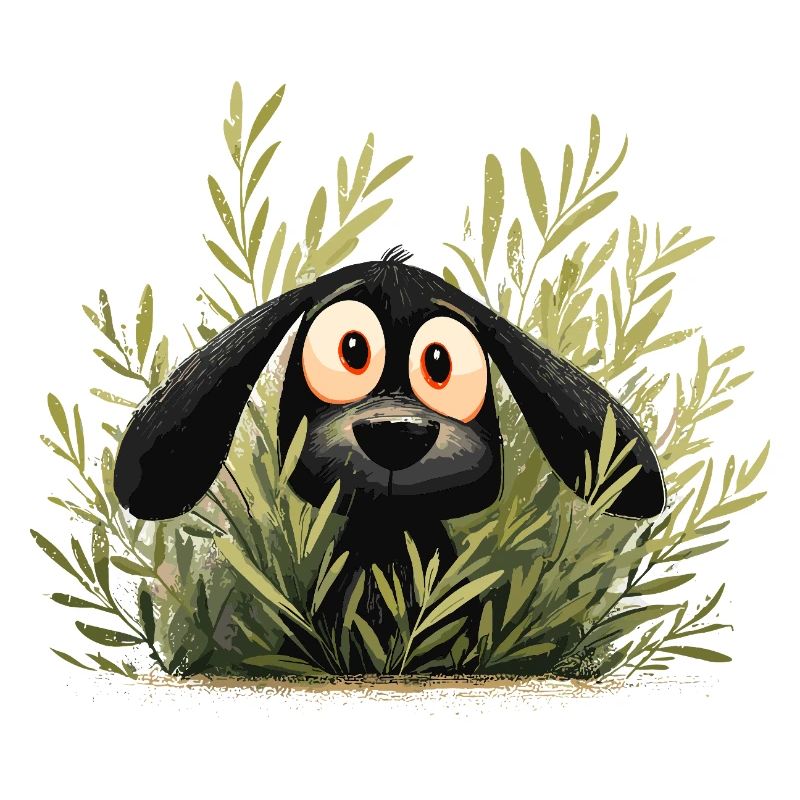 Sifflet de chien dans les buissons de la forêt
