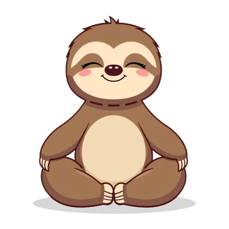 Meditating Sloth Zen Style